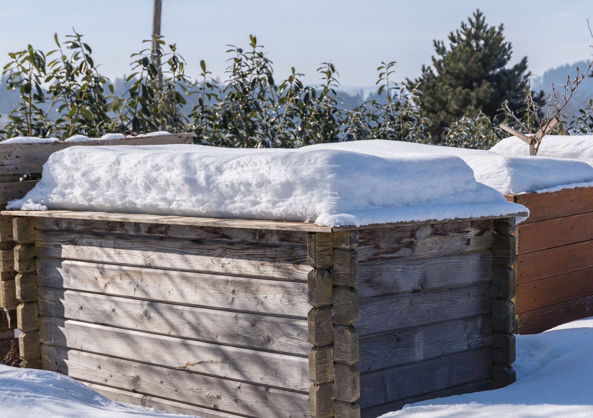 Primex Garden Center-Pennsylvania-Winterizing Raised Garden Beds -raised garden bed with snow on it