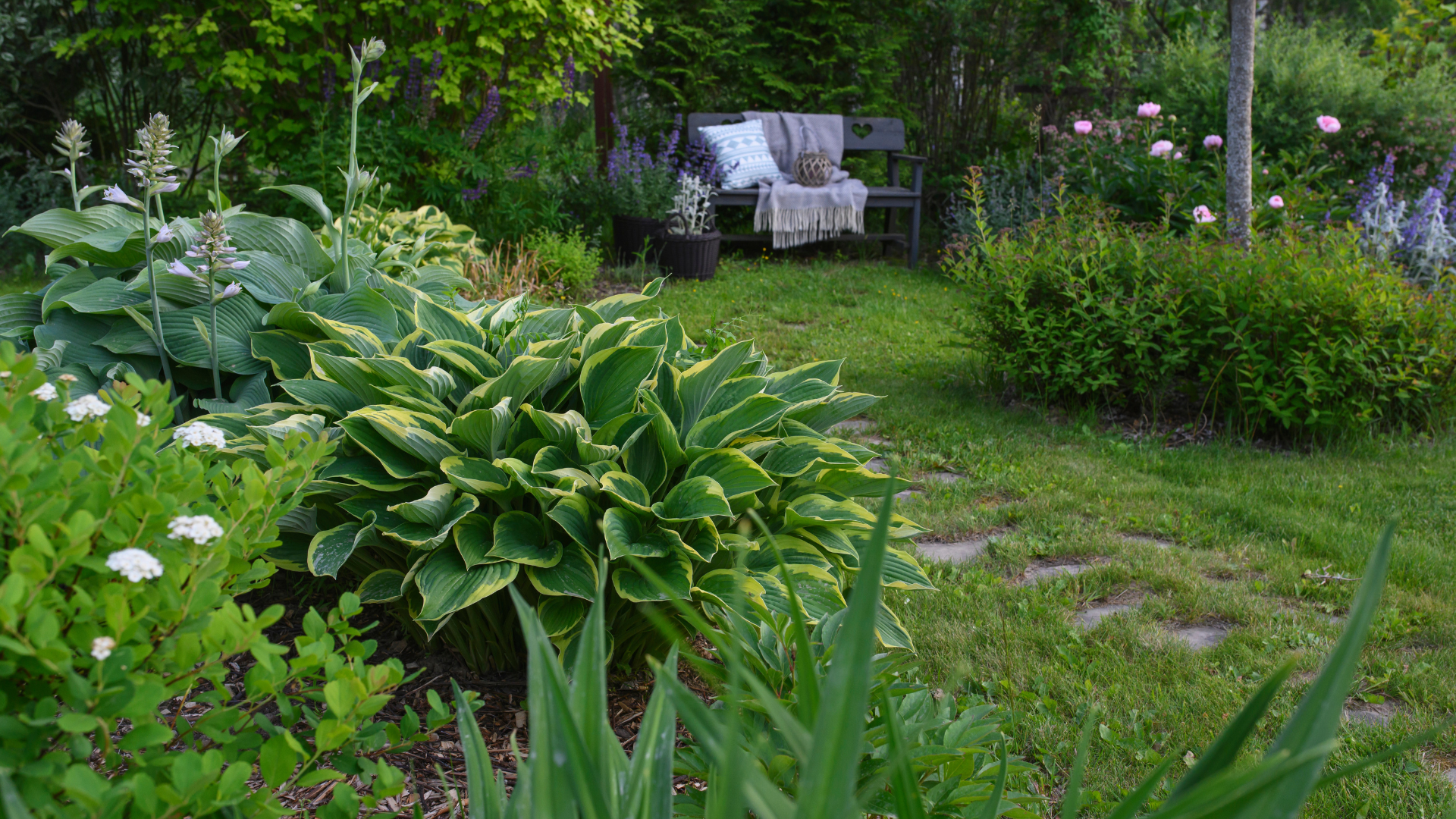 Primex Garden Center-Glenside-Pennsylvania-Shade Gardens-hidden seating area in shade garden 