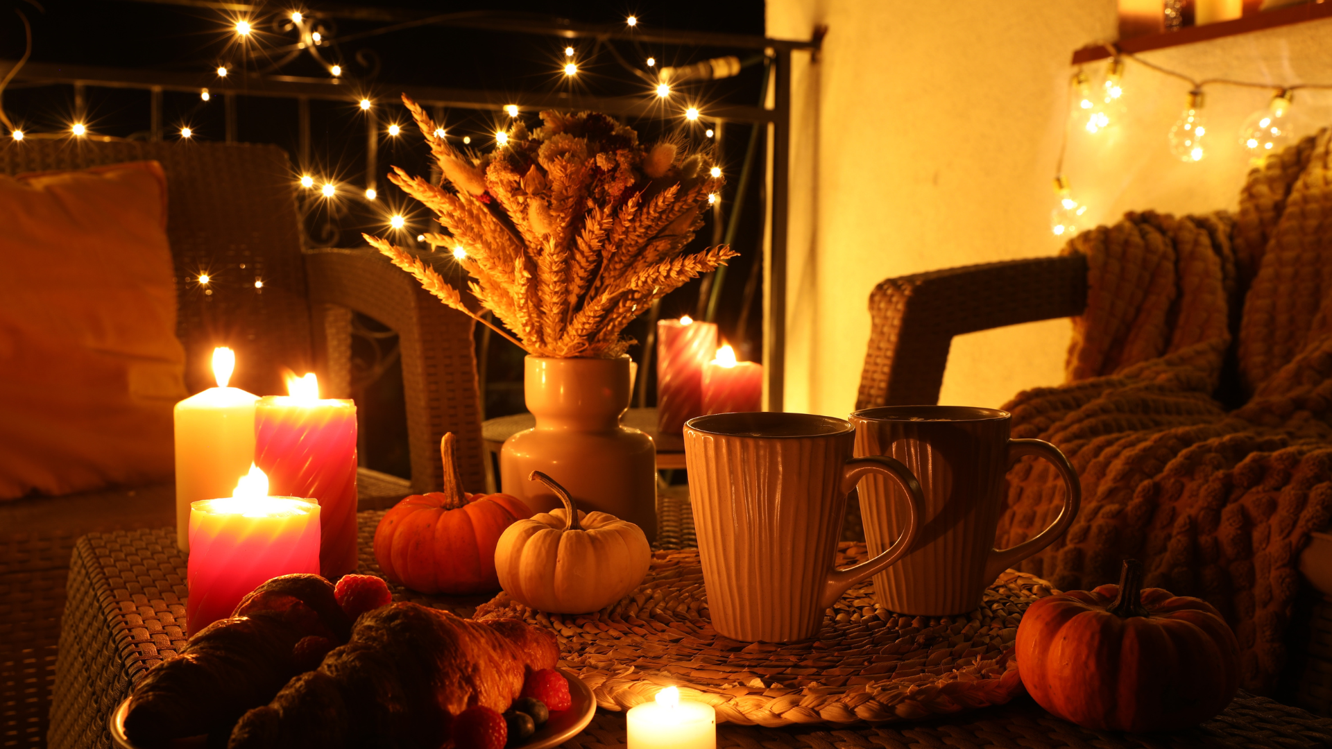 Primex Garden Center-Glenside-Pennsylvania-cozy outdoor living spaces-candles glowing at night-patio